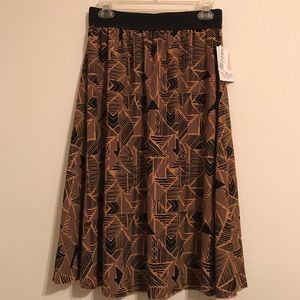 🏔Lularoe Lola skirt, size small, Black and Tan